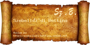 Szebellédi Bettina névjegykártya