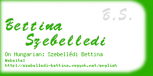 bettina szebelledi business card