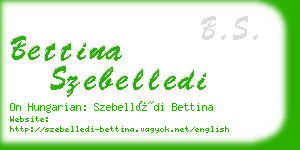 bettina szebelledi business card